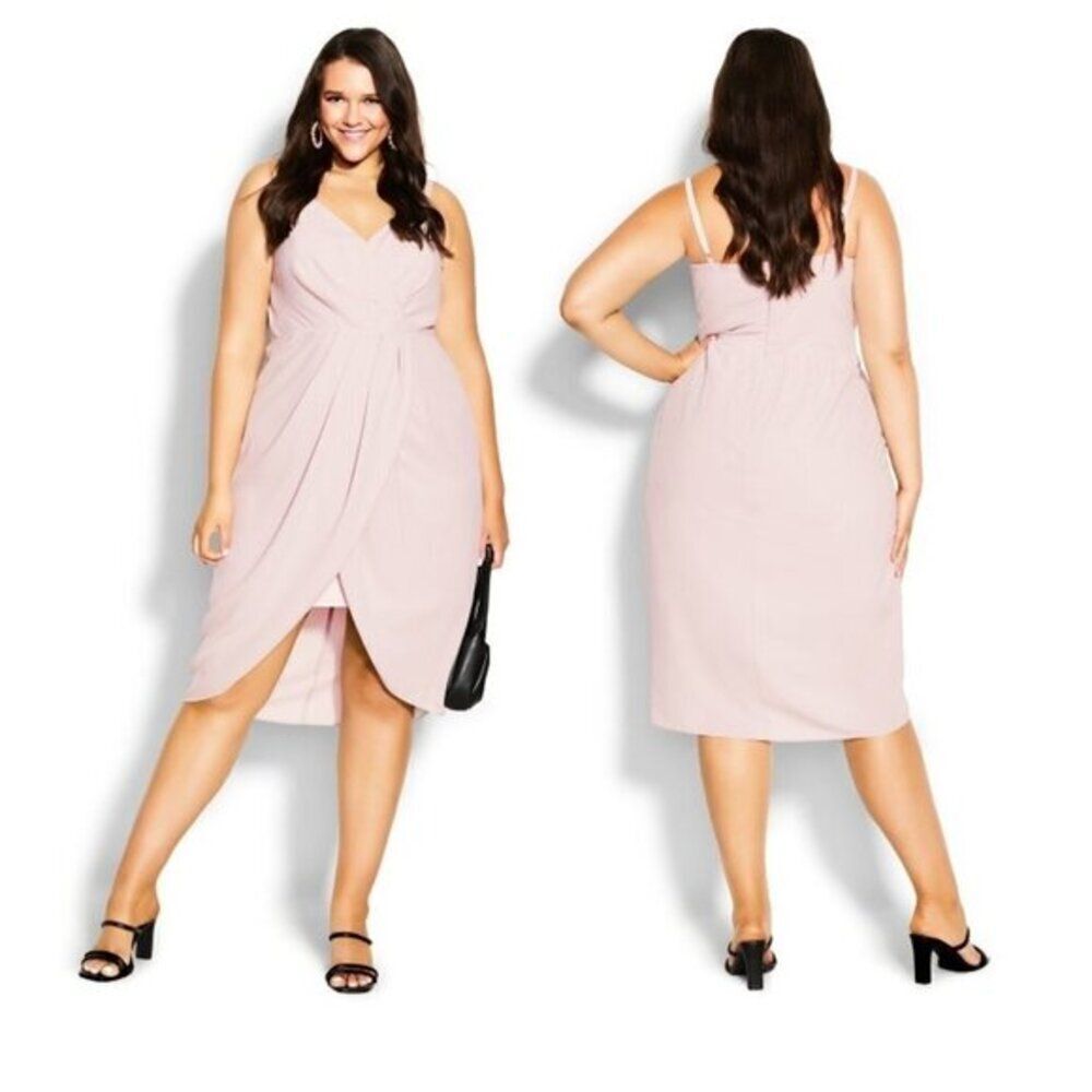 City Chic Women's Plus Size‎ Lined Hi-Lo Evening Dress